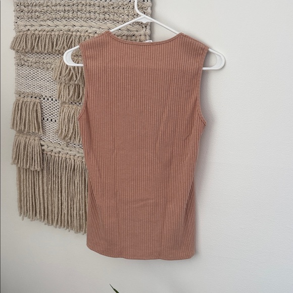 MACARON Tan Ribbed Tank - Picture 4 of 4